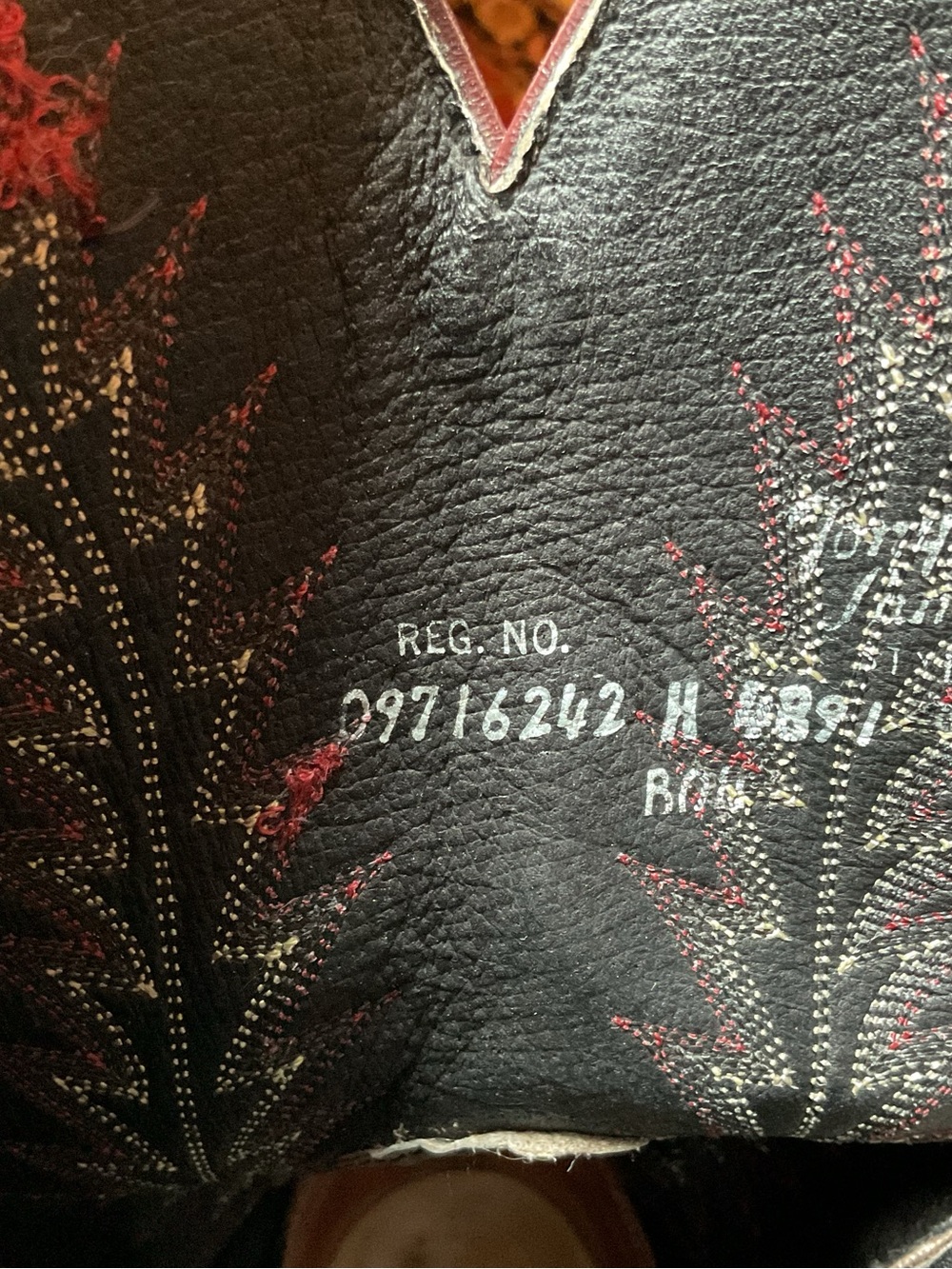 Tony Lama Burgundy Leather Western Boots with Decorative Stitching - Picture 9 of 11